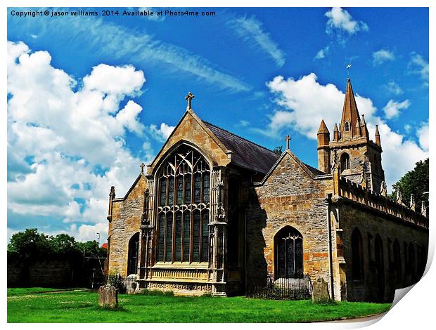St Lawrences Church, Worcestershire Print by Jason Williams