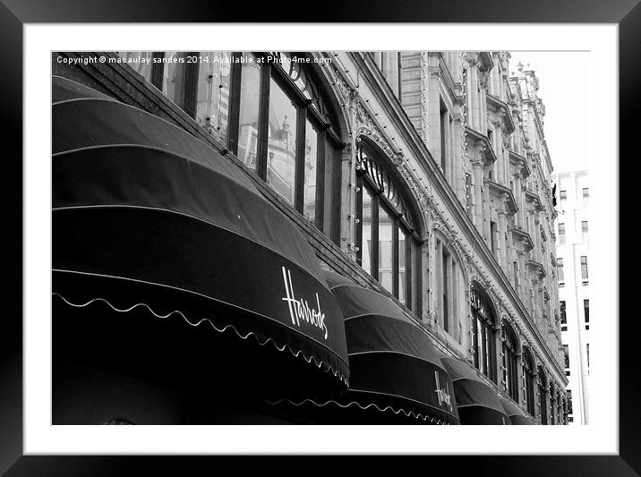 Harrods shop front Framed Mounted Print by macaulay sanders