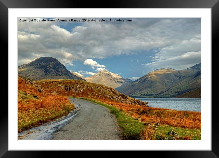 The Wasdale Road Framed Mounted Print by Jamie Green