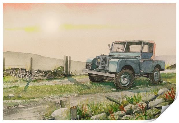 .......and watching the sun falling Print by John Lowerson