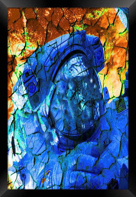 Cracked Astronaut Framed Print by Matthew Lacey