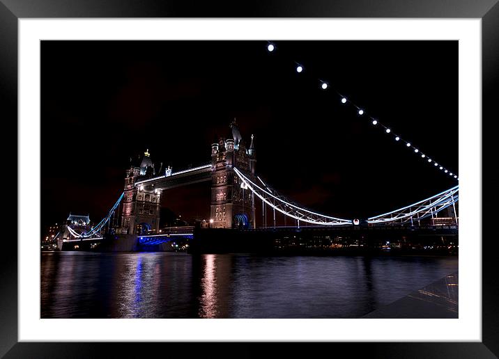 Tower Bridge by Night Framed Mounted Print by Chris Smith