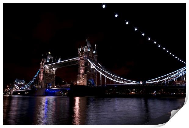 Tower Bridge by Night Print by Chris Smith