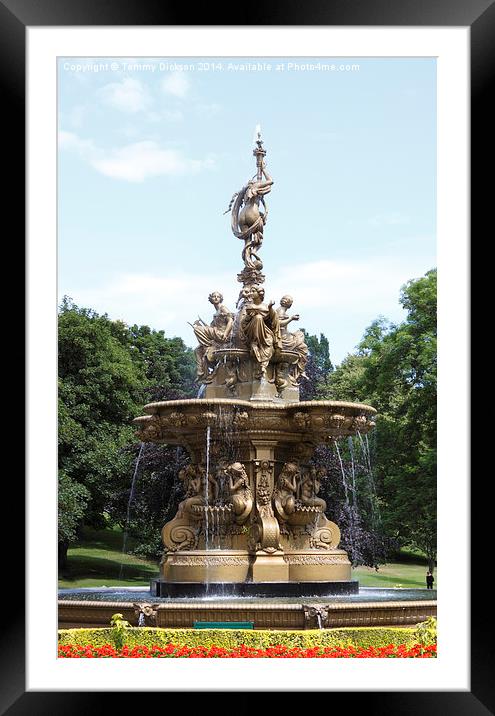 The Ross Fountain, Edinburgh. Framed Mounted Print by Tommy Dickson