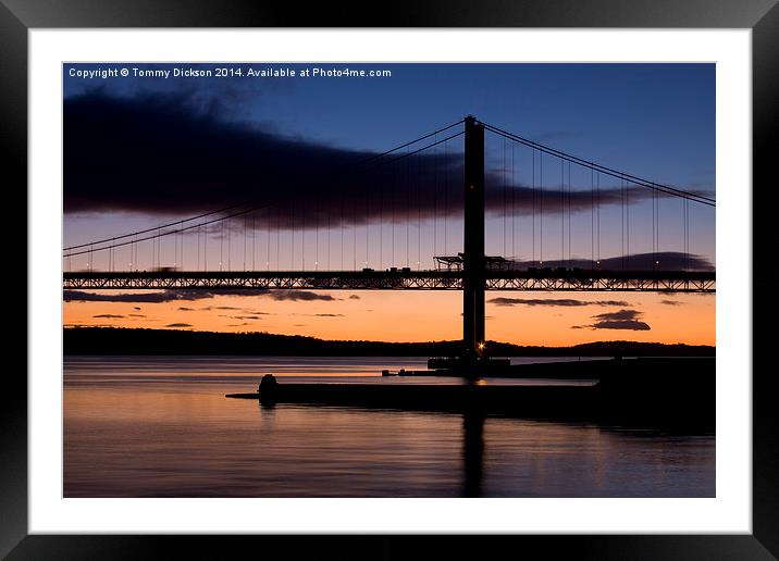 Forth Road Bridge Sunset Framed Mounted Print by Tommy Dickson