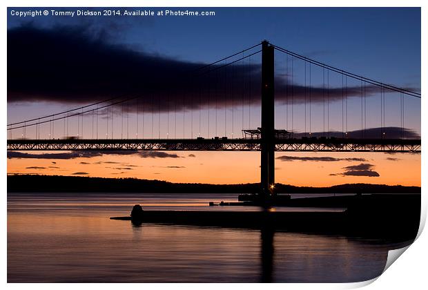 Forth Road Bridge Sunset Print by Tommy Dickson