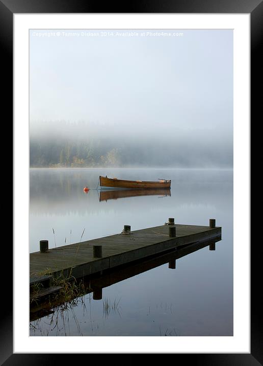 Boat and Jetty. Framed Mounted Print by Tommy Dickson