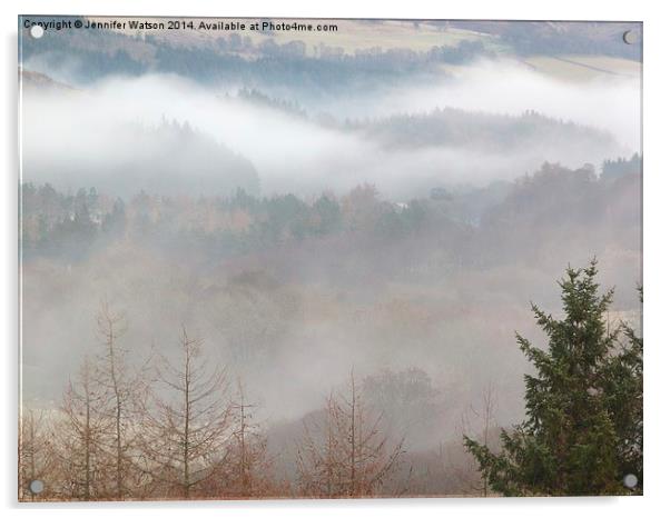 Misty Yarrow Valley Acrylic by Jennifer Henderson