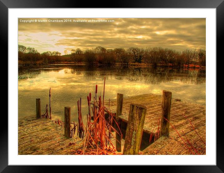 Wintery Lake Framed Mounted Print by Martin Chambers