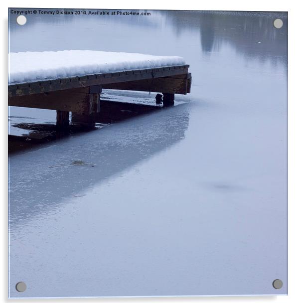 Winter wonderland on a frozen loch Acrylic by Tommy Dickson