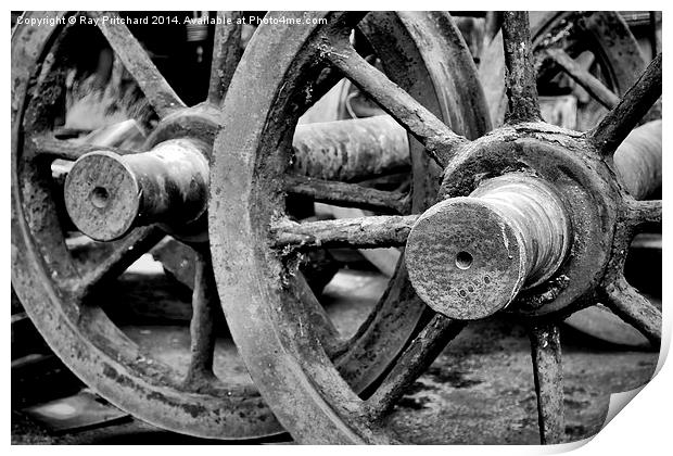 Train Carriage Wheels Print by Ray Pritchard