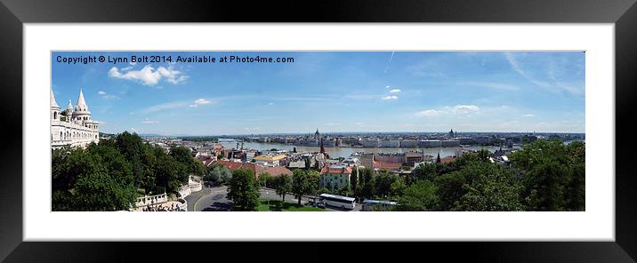 Budapest Panoramic Framed Mounted Print by Lynn Bolt