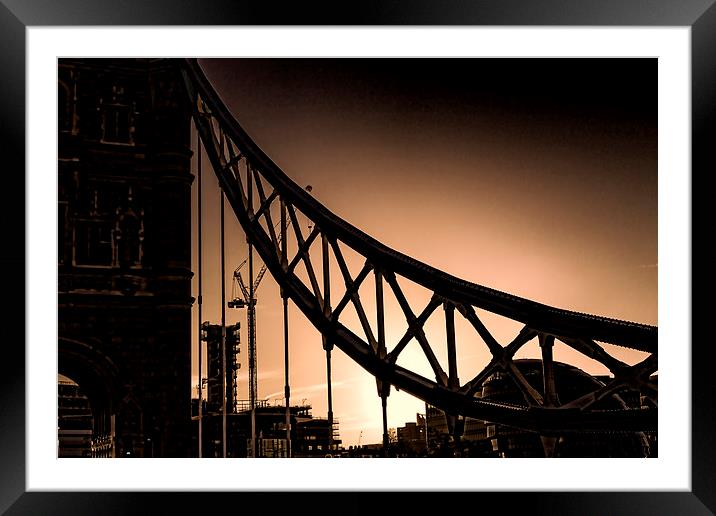 London's Majestic Tower Bridge at Sunset Framed Mounted Print by Daniel Rose