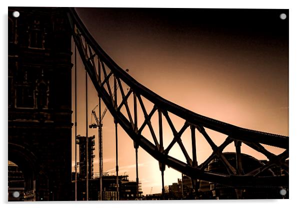 London's Majestic Tower Bridge at Sunset Acrylic by Daniel Rose