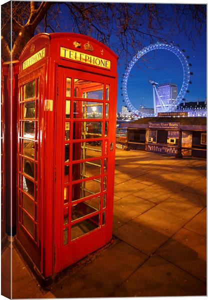 The London telephone box Canvas Print by Mark Bunning