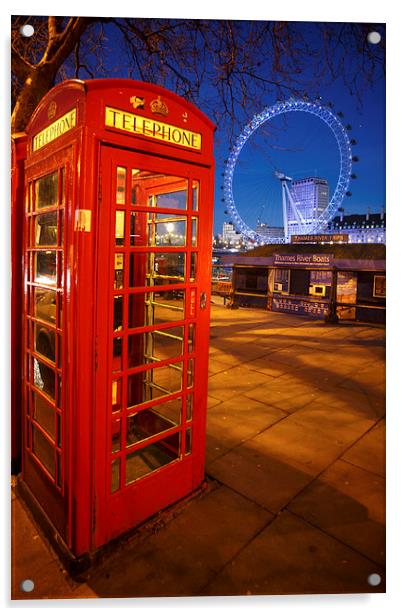 The London telephone box Acrylic by Mark Bunning
