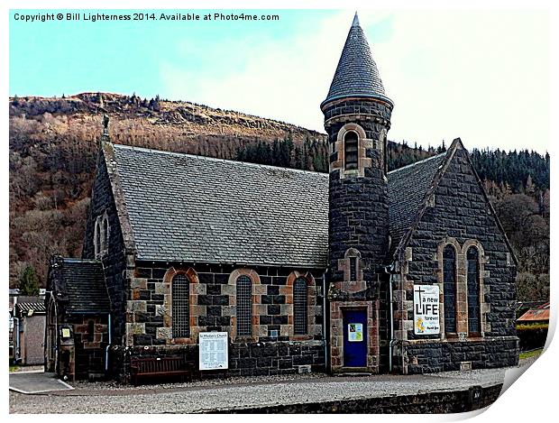 St.Modans Kirk , Benderloch , Scotland Print by Bill Lighterness