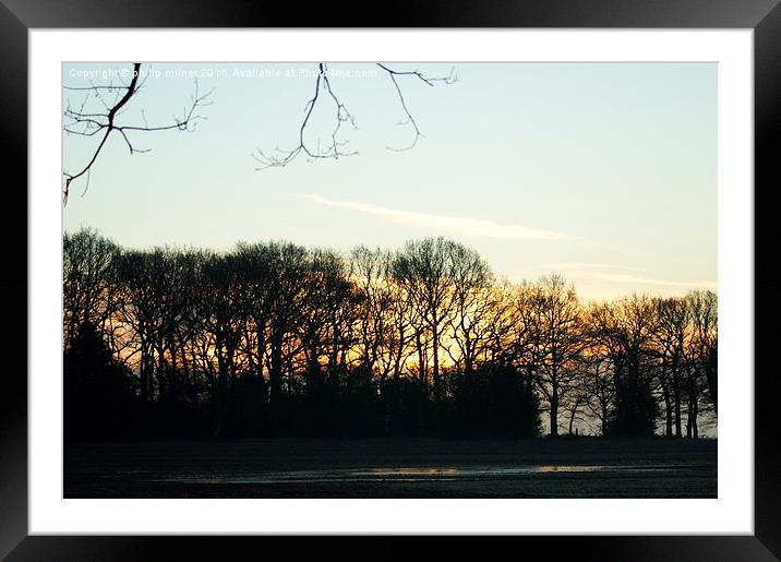 Winter Sunrise Framed Mounted Print by philip milner