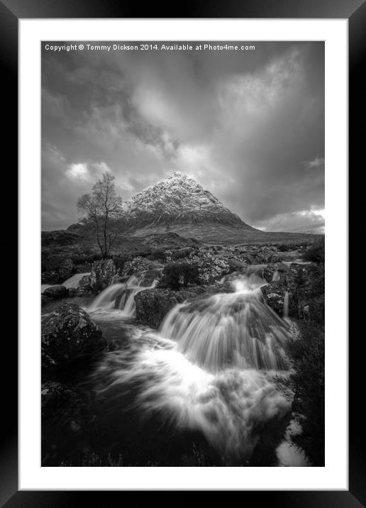 Buichaille Etive Mor Mono Framed Mounted Print by Tommy Dickson