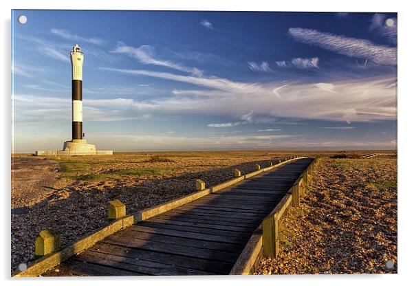 Dungeness Lighthouse Acrylic by Ian Hufton