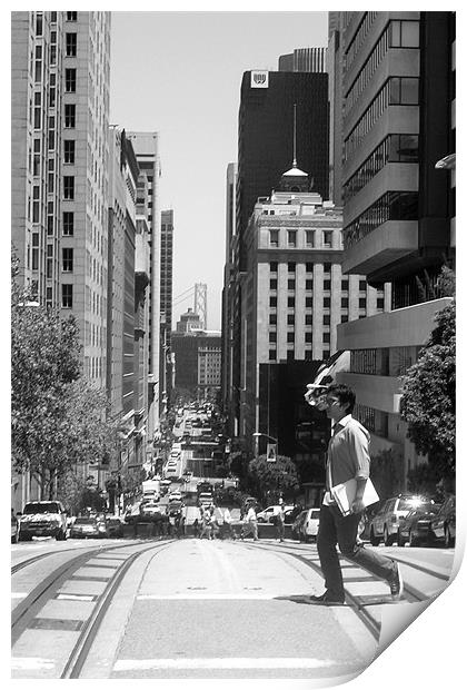 streets of San Francisco Print by Paul Hinchcliffe