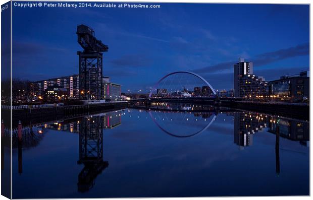 Twilight on the Clyde . Canvas Print by Peter Mclardy