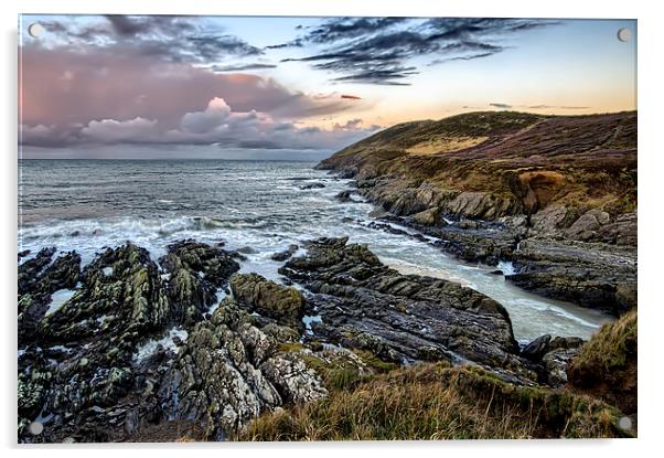 Baggy Point sunrise Acrylic by Dave Wilkinson North Devon Ph