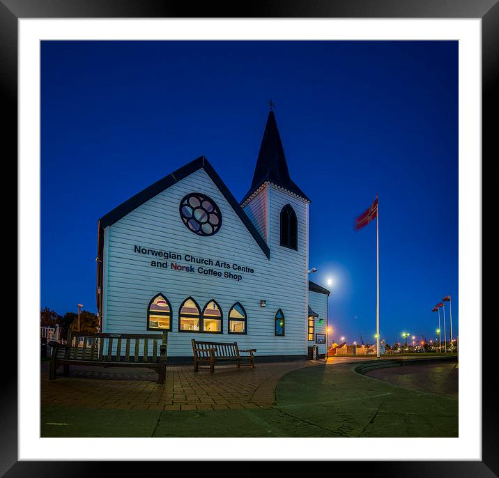 The Norwegian Church Framed Mounted Print by Creative Photography Wales