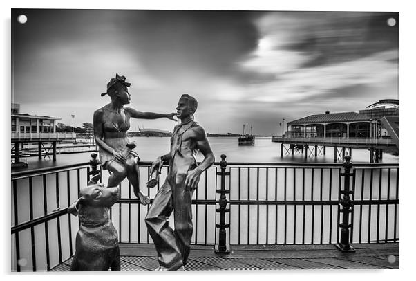 Mermaid Quay,  Statue Acrylic by Creative Photography Wales