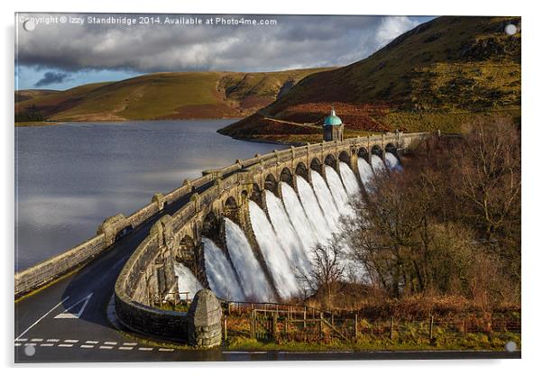 Craig Goch reservoir and dam Acrylic by Izzy Standbridge