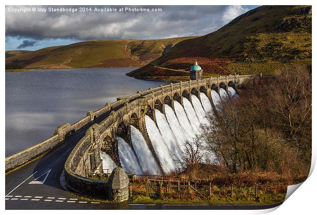 Craig Goch reservoir and dam Print by Izzy Standbridge