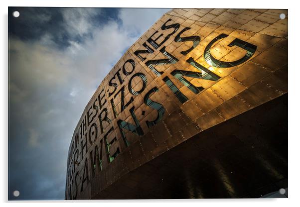 The Cardiff Millennium Centre Acrylic by Creative Photography Wales