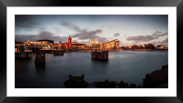 Cardiff Bay Panorama Framed Mounted Print by Creative Photography Wales