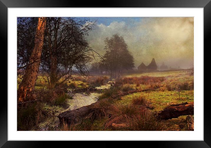 Winding Stream Framed Mounted Print by Dawn Cox