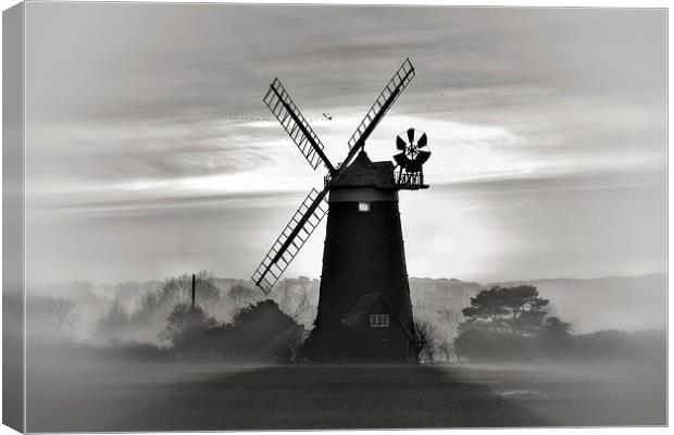 Burnham Overy Staithe windmill #4 Canvas Print by Gary Pearson