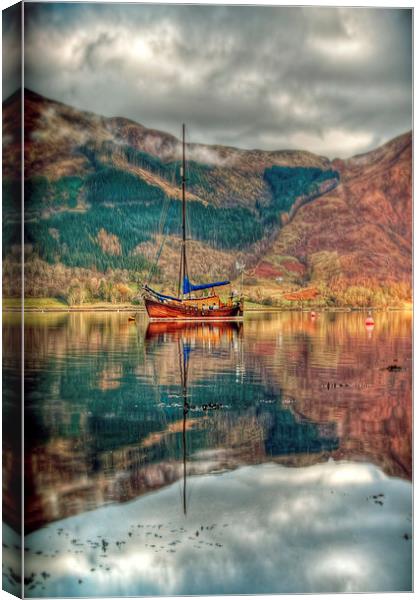 Boat On Loch Leven Canvas Print by Aj’s Images