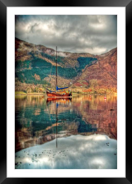 Boat On Loch Leven Framed Mounted Print by Aj’s Images
