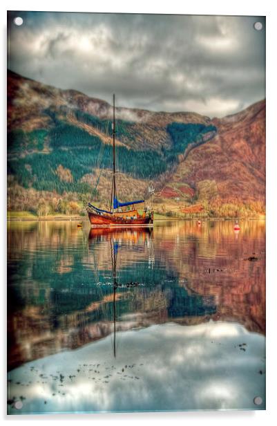 Boat On Loch Leven Acrylic by Aj’s Images