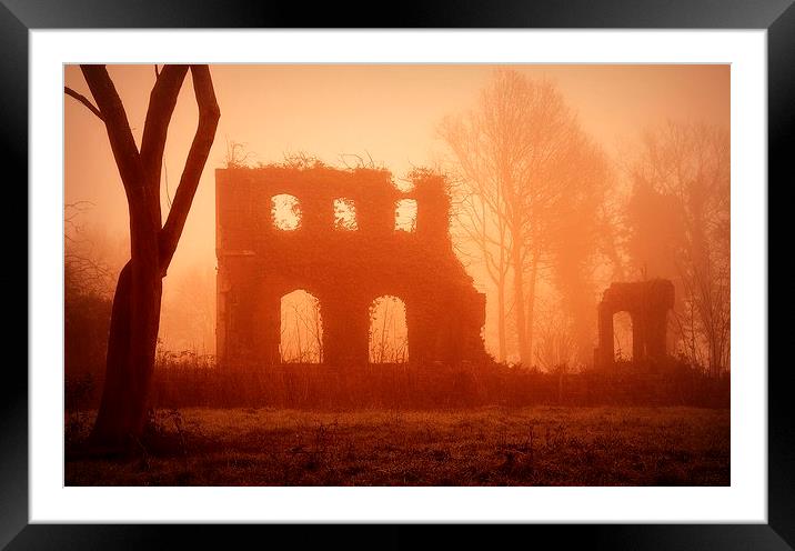 Ruins in the Mist Framed Mounted Print by Robert Cane