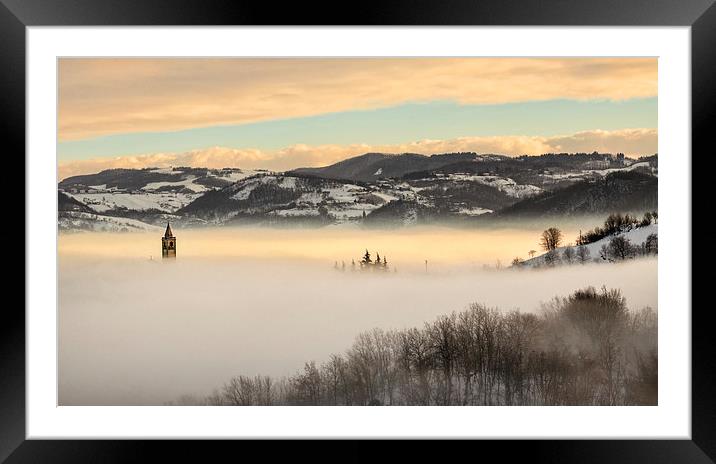 A sea of fog Framed Mounted Print by Guido Parmiggiani