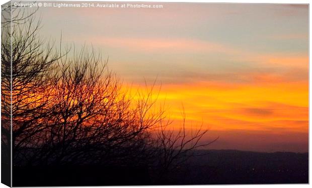 Sunset over the Clyde Valley 1 Canvas Print by Bill Lighterness