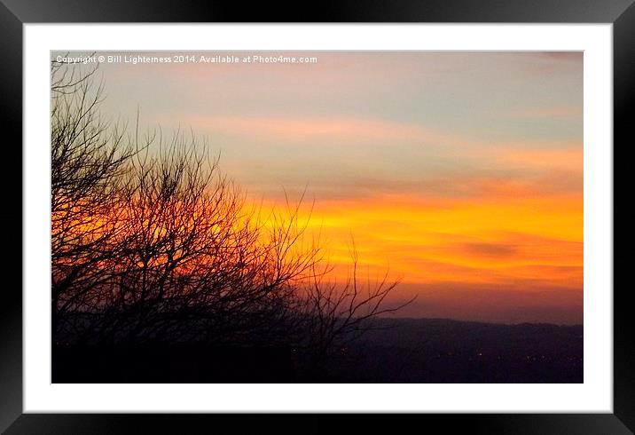 Sunset over the Clyde Valley 1 Framed Mounted Print by Bill Lighterness