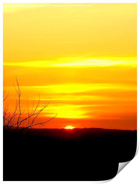 Sunset over the Clyde Valley 2 Print by Bill Lighterness