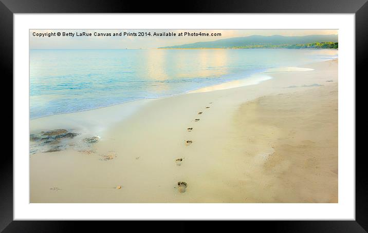 Footprints to Nowhere Framed Mounted Print by Betty LaRue