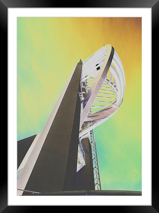 Spinnaker Tower Framed Mounted Print by michelle rook
