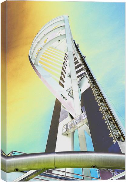 Spinnaker Tower skywards Canvas Print by michelle rook