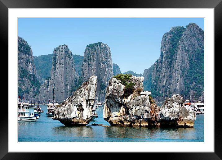 Ha Long Bay Framed Mounted Print by Geoffrey Higges