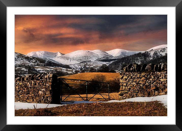 Fells of the lakes Framed Mounted Print by Robert Fielding
