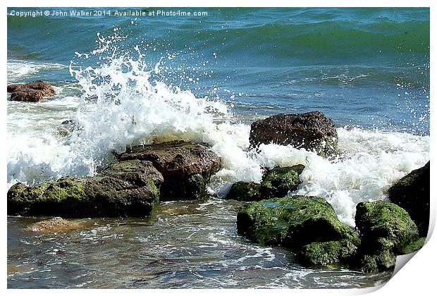 Crashing Waves Print by John B Walker LRPS