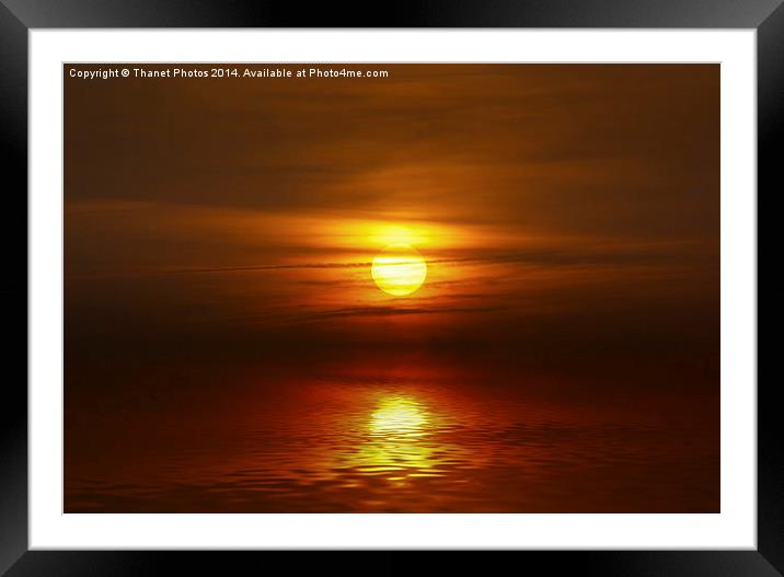 Sunset over water Framed Mounted Print by Thanet Photos